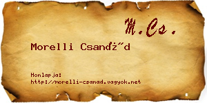 Morelli Csanád névjegykártya